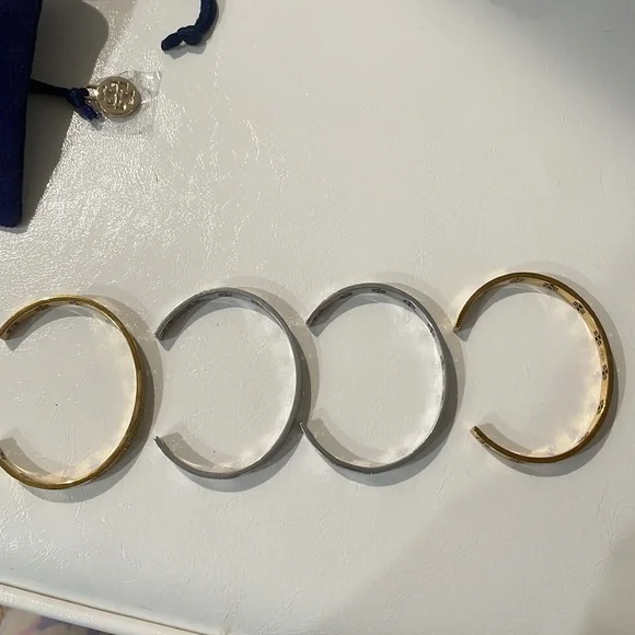 Tory Burch Bracelet Cuffs Set of 4 - Picture 2 of 4